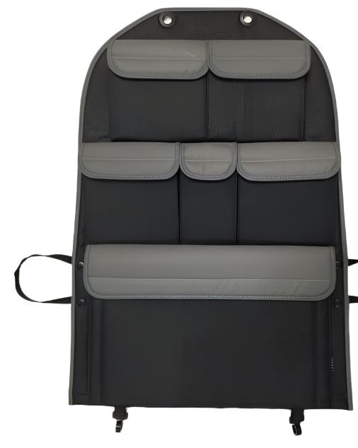 For VW California Ocean, Coast & Beach Campervan Single/Captains Seat Leatherette Back Seat Organiser Storage Solution