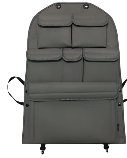 For VW California Ocean, Coast & Beach Campervan Single/Captains Seat Leatherette Back Seat Organiser Storage Solution