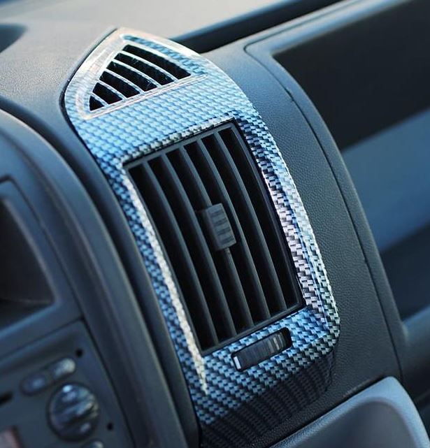 For Citroën Jumper Dashboard Air Vent (Silver Carbon)