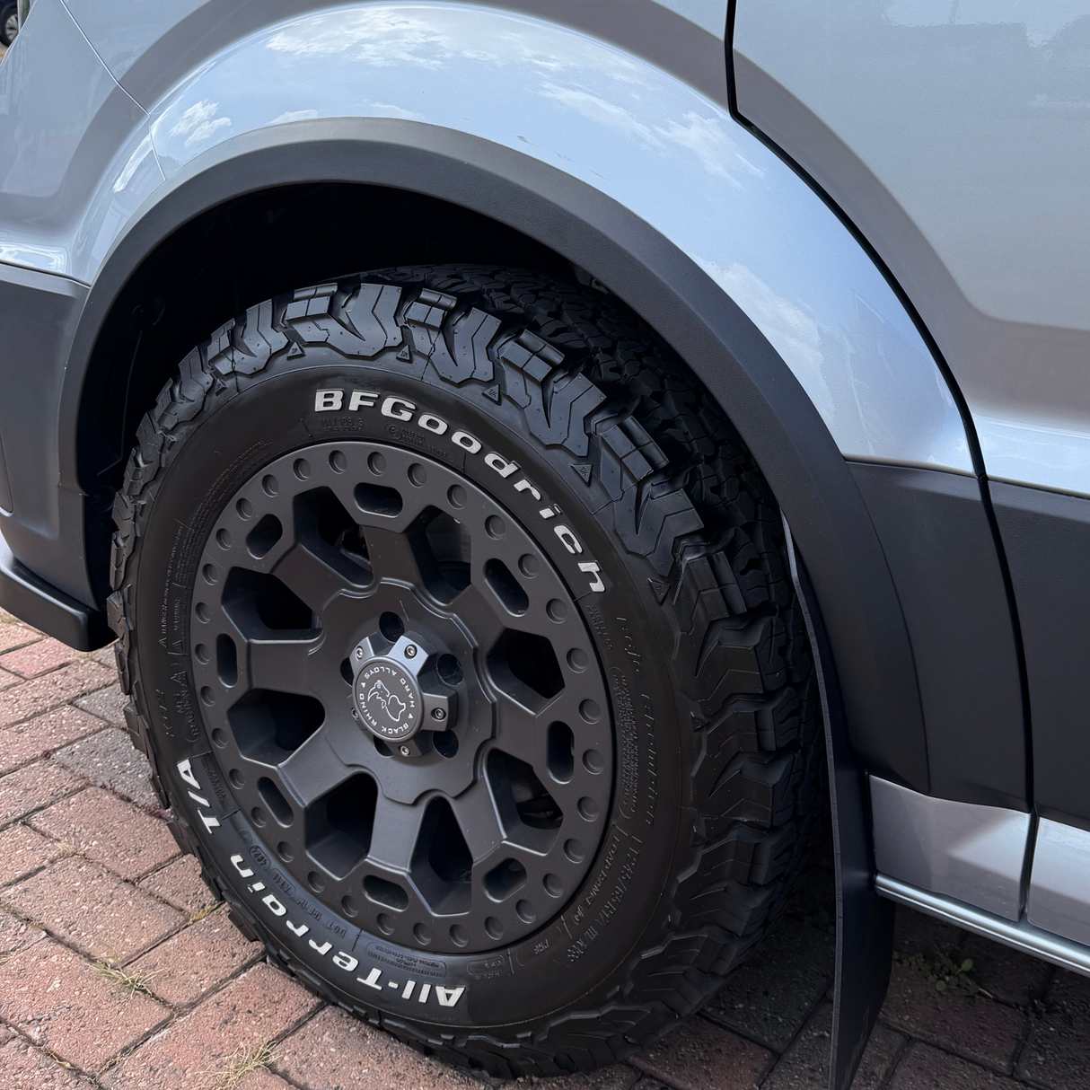 For VW New Crafter / MAN TGE Wheel Arch Trims - Textured Black 4 Piece Styling Kit | Van-X
