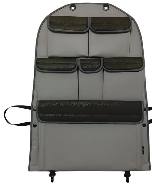 For VW California Ocean, Coast & Beach Campervan Single/Captains Seat Leatherette Back Seat Organiser Storage Solution
