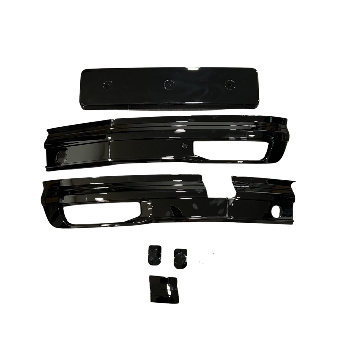 For VW T6 Highline Front Bumper XL Grille | Gloss Black ABS Upgrade | Van-X