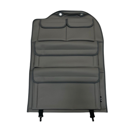 Pour le nouveau VW Crafter Organisateur de dossier de siège passager double droit | Poche de rangement en similicuir gris foncé – Van-X