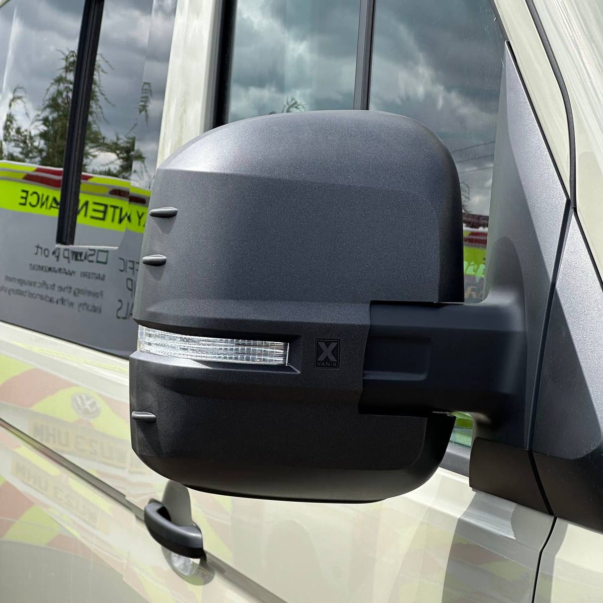 For VW Crafter New Shape Mirror Covers - Set of 2 - Hammerite | Van-X