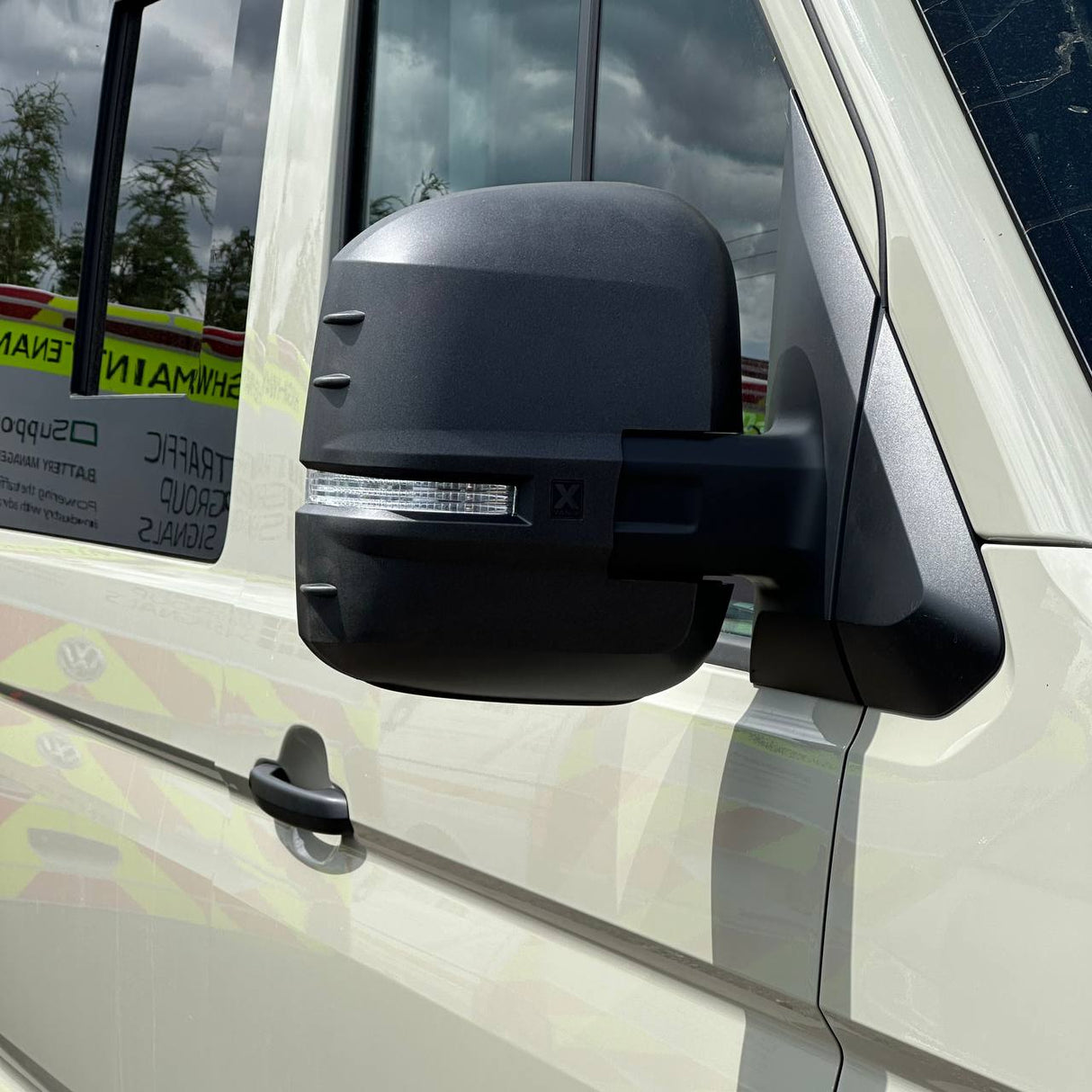 For VW Crafter New Shape Mirror Covers - Set of 2 - Hammerite | Van-X