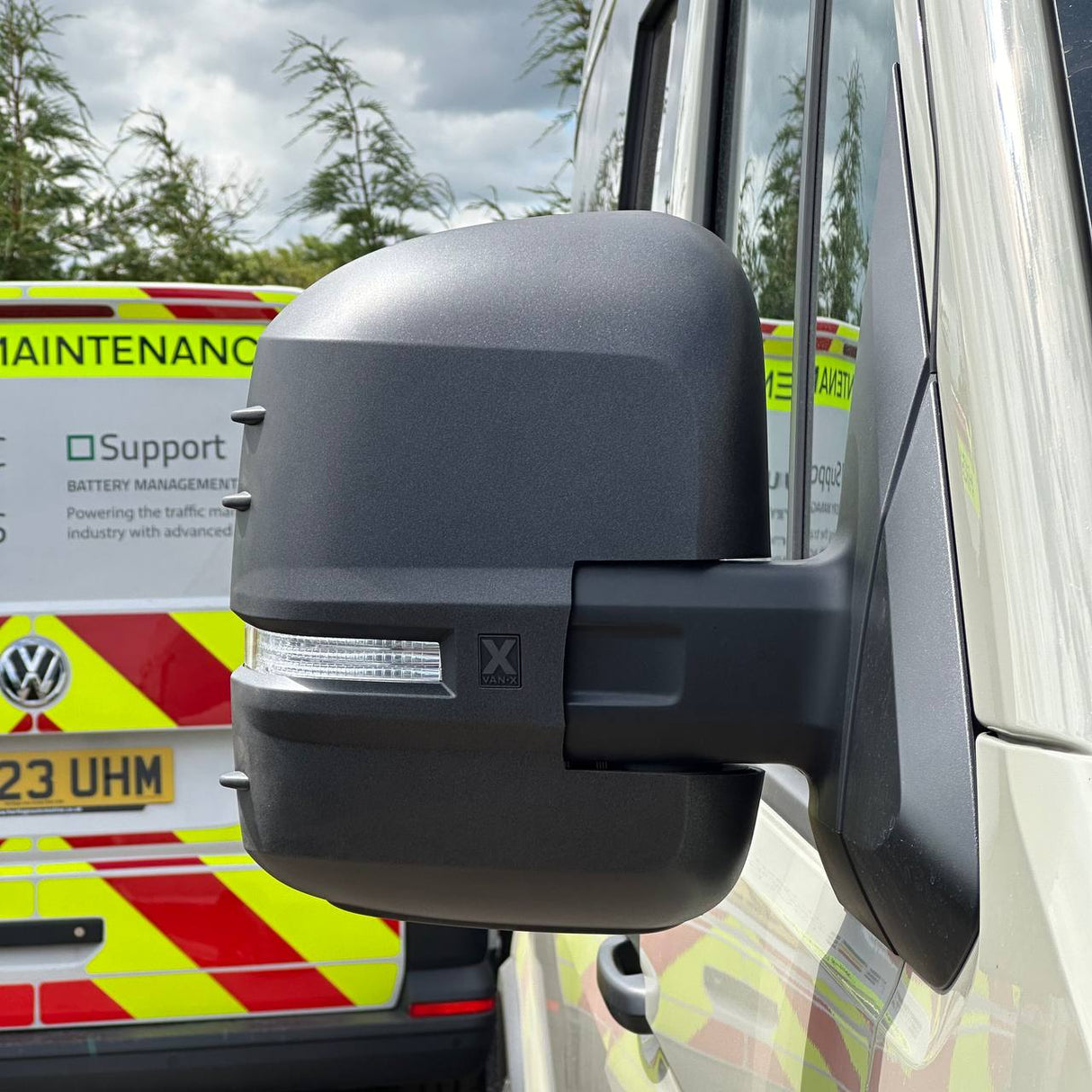 For VW Crafter New Shape Mirror Covers - Set of 2 - Hammerite | Van-X