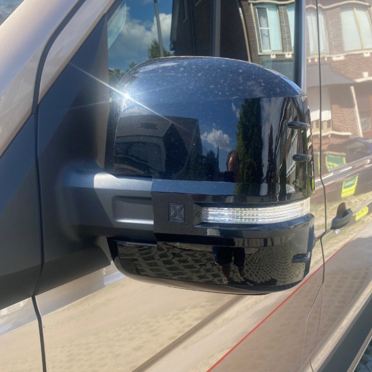 For VW Crafter New Shape Mirror Covers -  Set of 2 - Gloss Black | Van-X