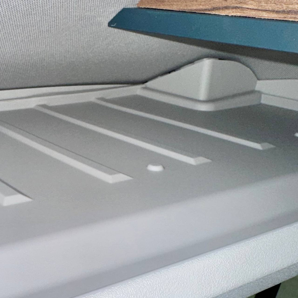 For VW Crafter Front Cab Shelf Light Grey Rubber Inserts – Storage Liner (2018+)