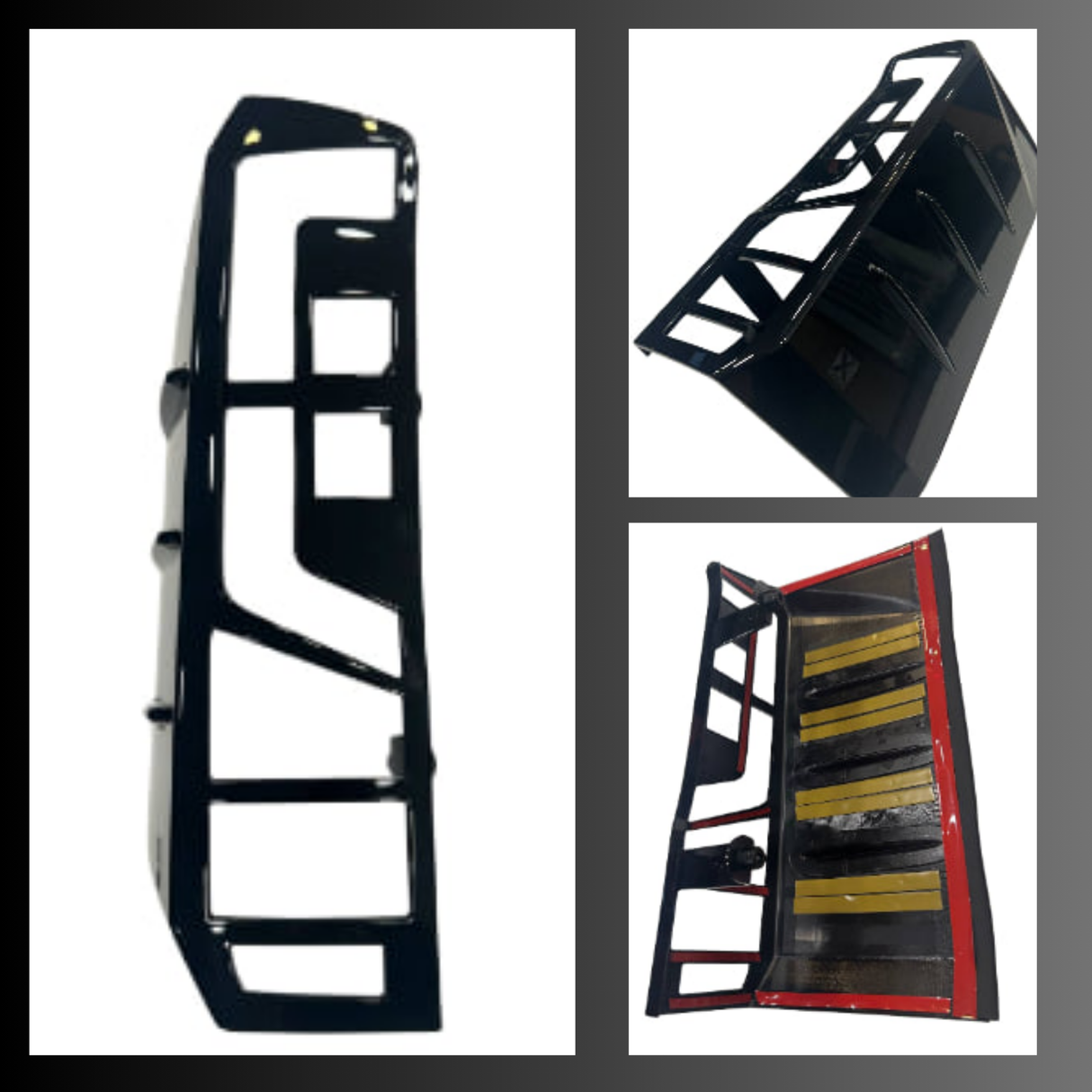 Para protectores de luces traseras Volkswagen Crafter - Negro brillante (2018 en adelante)