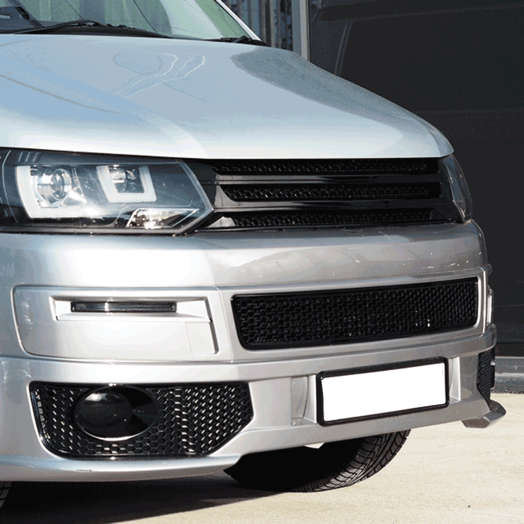 For VW T5.1 Honeycomb Bumper Mesh (Gloss Black)
