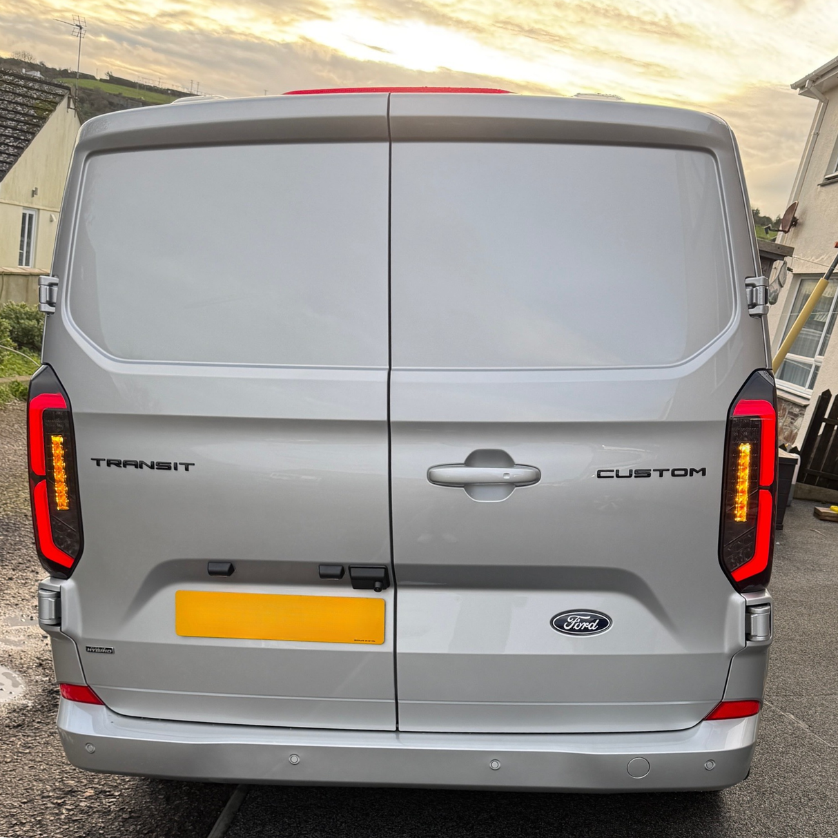 Voor de nieuwe Transit Custom 2024–2026 Van-X Full LED achterlichten Achterlichten – Upgrade van gerookte lenzen