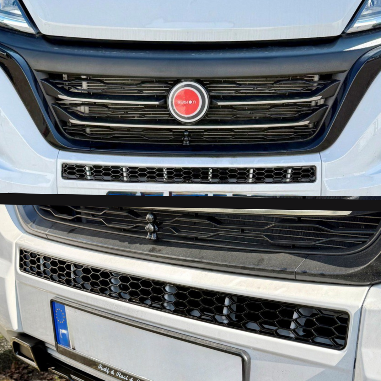 For Citroen Jumper Bumper Honeycomb without Parking Sensors - Gloss Black