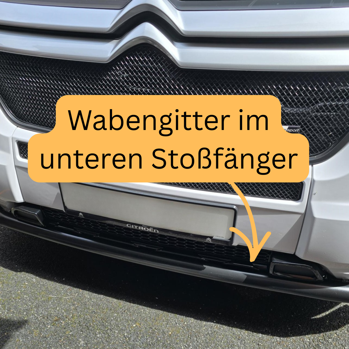 For Peugeot Boxer Lower Bumper Honeycomb Grille - Gloss Black