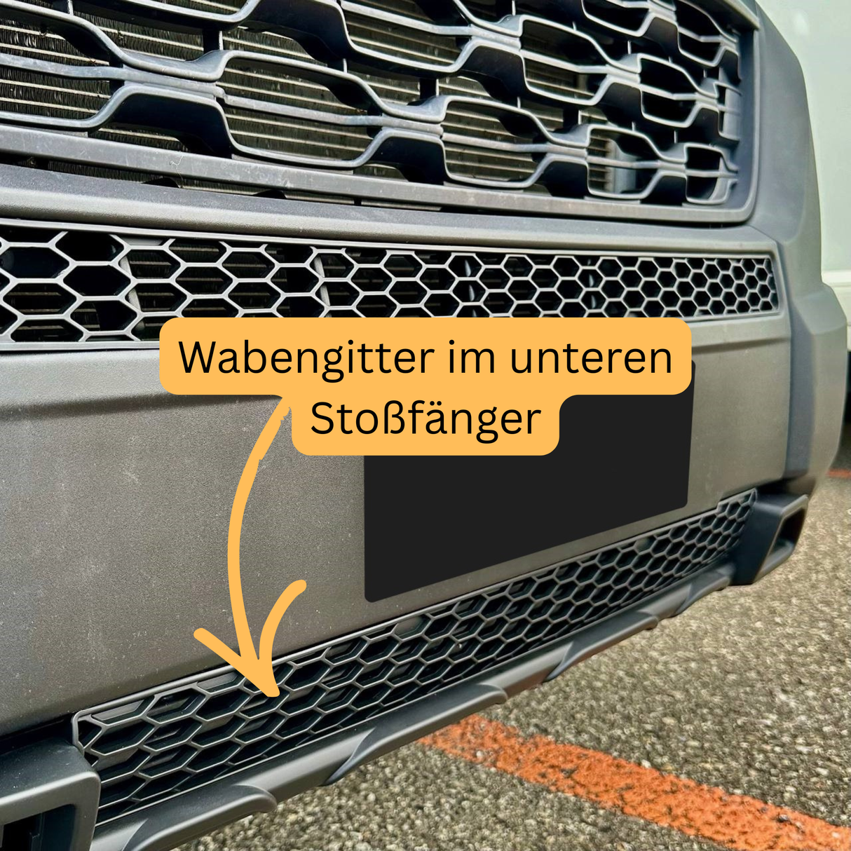 For Citroen Jumper Lower Bumper Honeycomb Grille - Matte Black