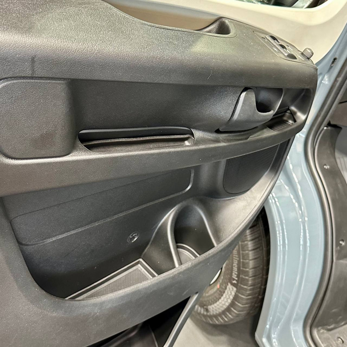 For Fiat Ducato RAM ProMaster Rubber Door Liner Pocket Inserts - Black - Van-X