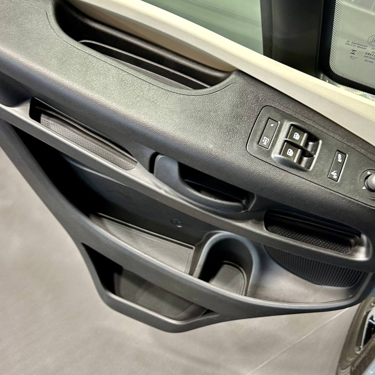 For Opel Movano Rubber Door Liner Pocket Inserts - Black - Van-X