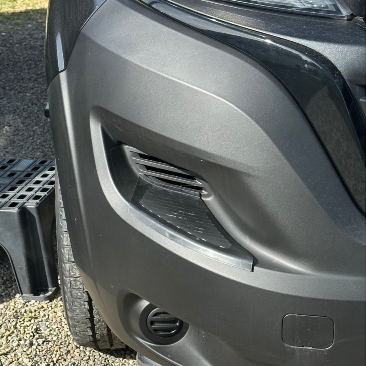 For Citroën Jumper Front Bumper Foot Plate Protectors – Black, Set of 2 | Van-X