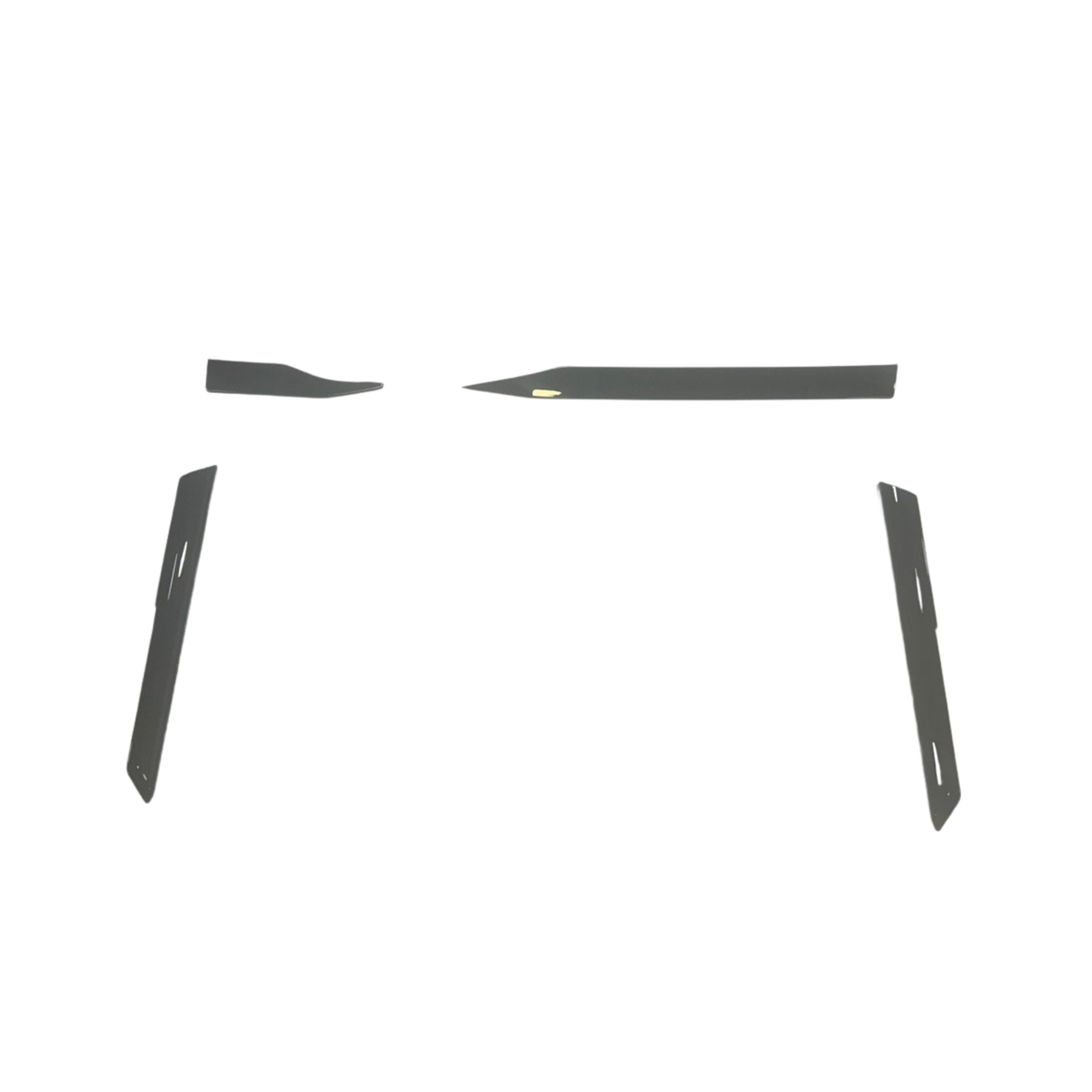 Pour la mise à niveau du tableau de bord VW T6.1 Transporter, Van-X – Ensemble premium 4 pièces noir brillant pour le bas du tableau de bord et la carte porte