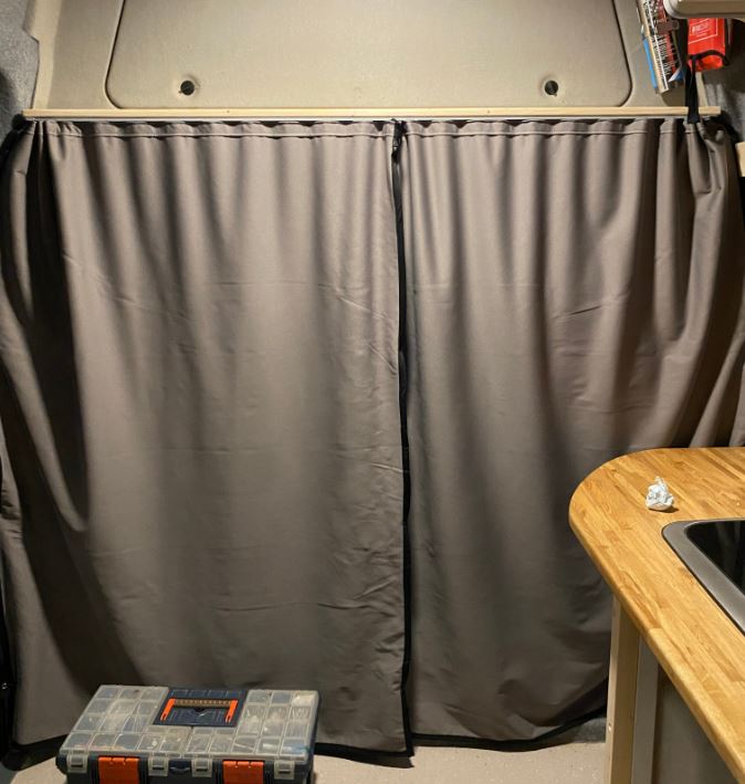 For Peugeot Boxer Motorhome, Campervan, Maxi-Cab Divider Premium Curtain With Rail