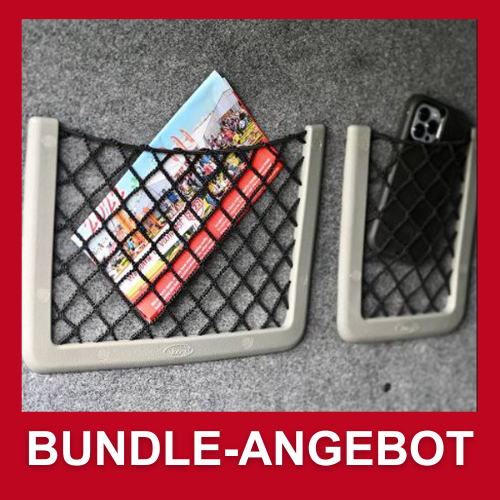Pour VW T6, Ensemble de Poches de Rangement en Filet pour Conversion en Campervan (Grande + Petite)
