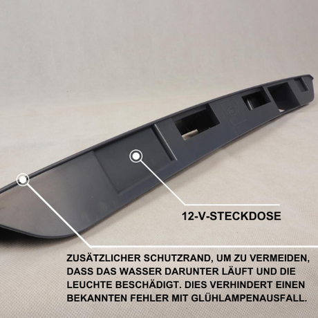 VW T5, T5.1, Porte de grange Unité de plaque d'immatriculation arrière – Noir foncé