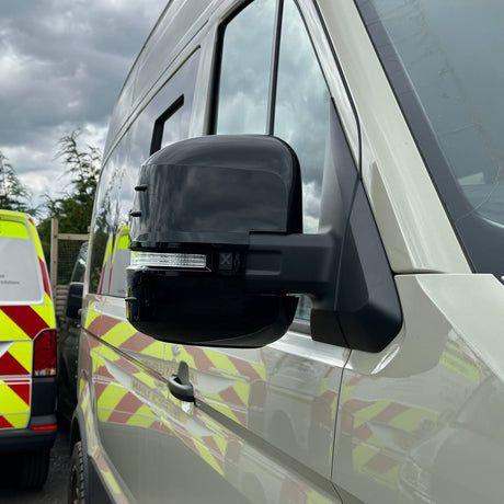 For MAN TGE Mirror Covers -  Set of 2 - Gloss Black | Van-X