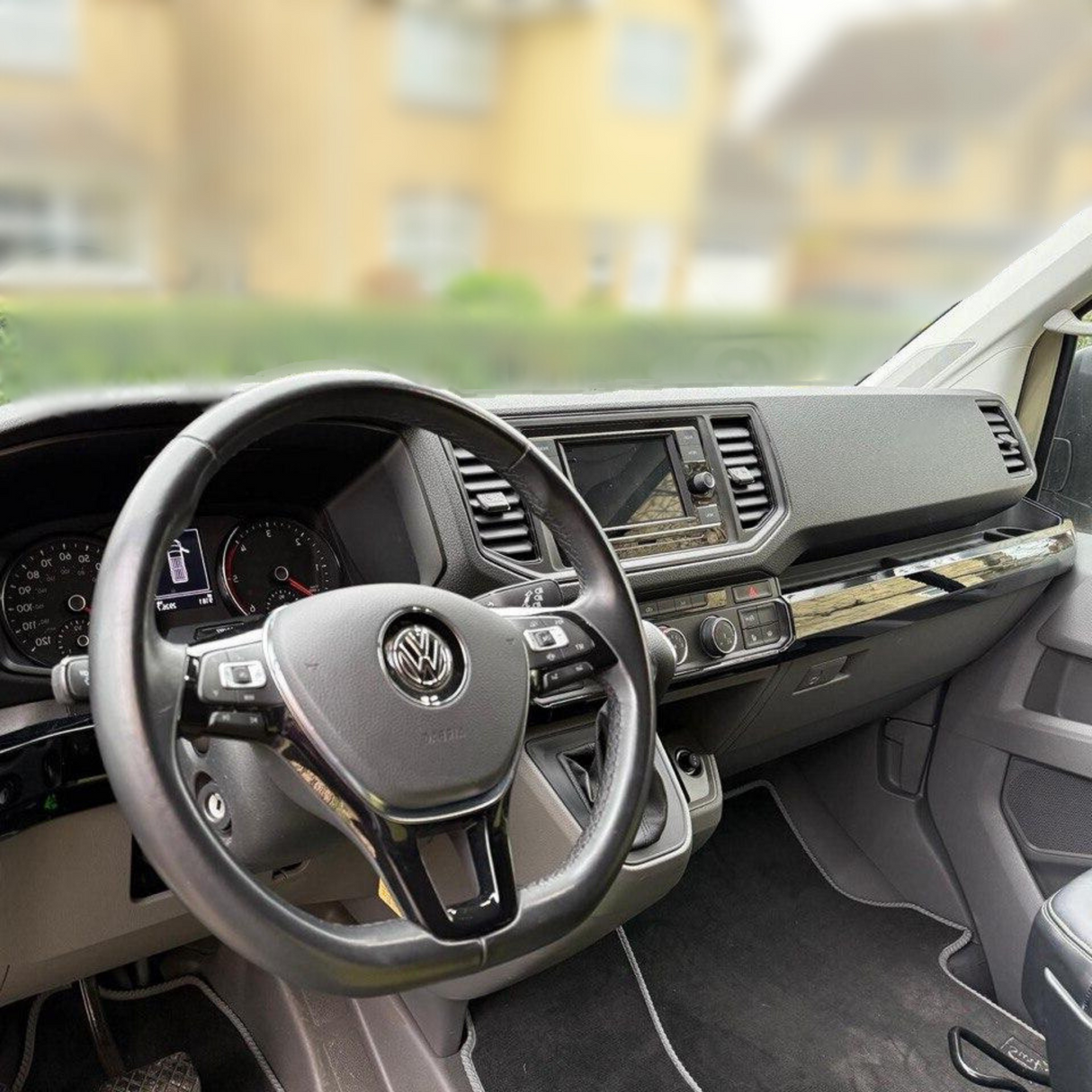 For New Shape VW Crafter LHD Lower Dash Styling Trims - Gloss Black (Set of 6) | Van-X