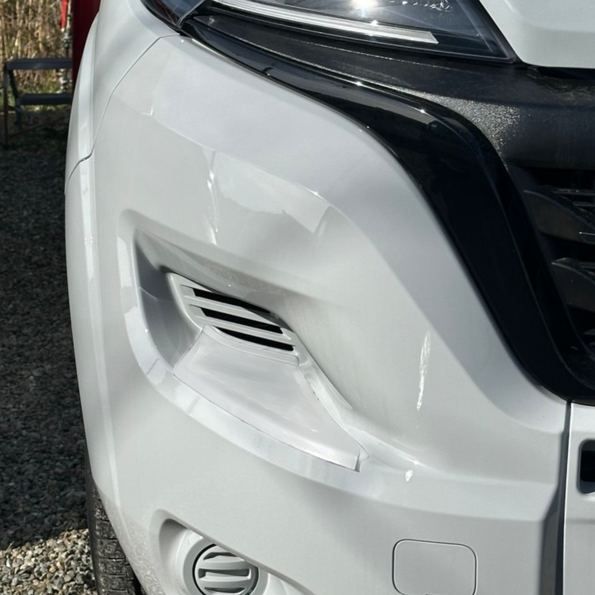 For Citroën Jumper Front Bumper Foot Plate Protectors – White, Set of 2 | Van-X