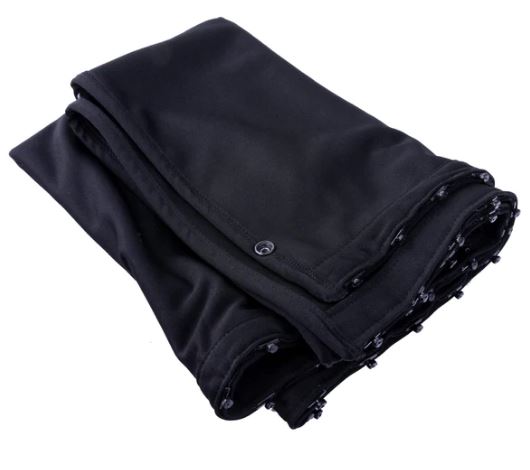 For VW T6 Transporter Van Conversion Premium Curtains Van-X - Black/Black