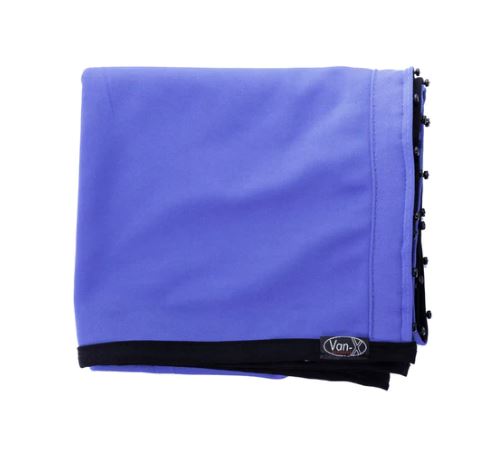 For VW T6 Transporter Van Conversion Premium Curtains Van-X - Black/Blue