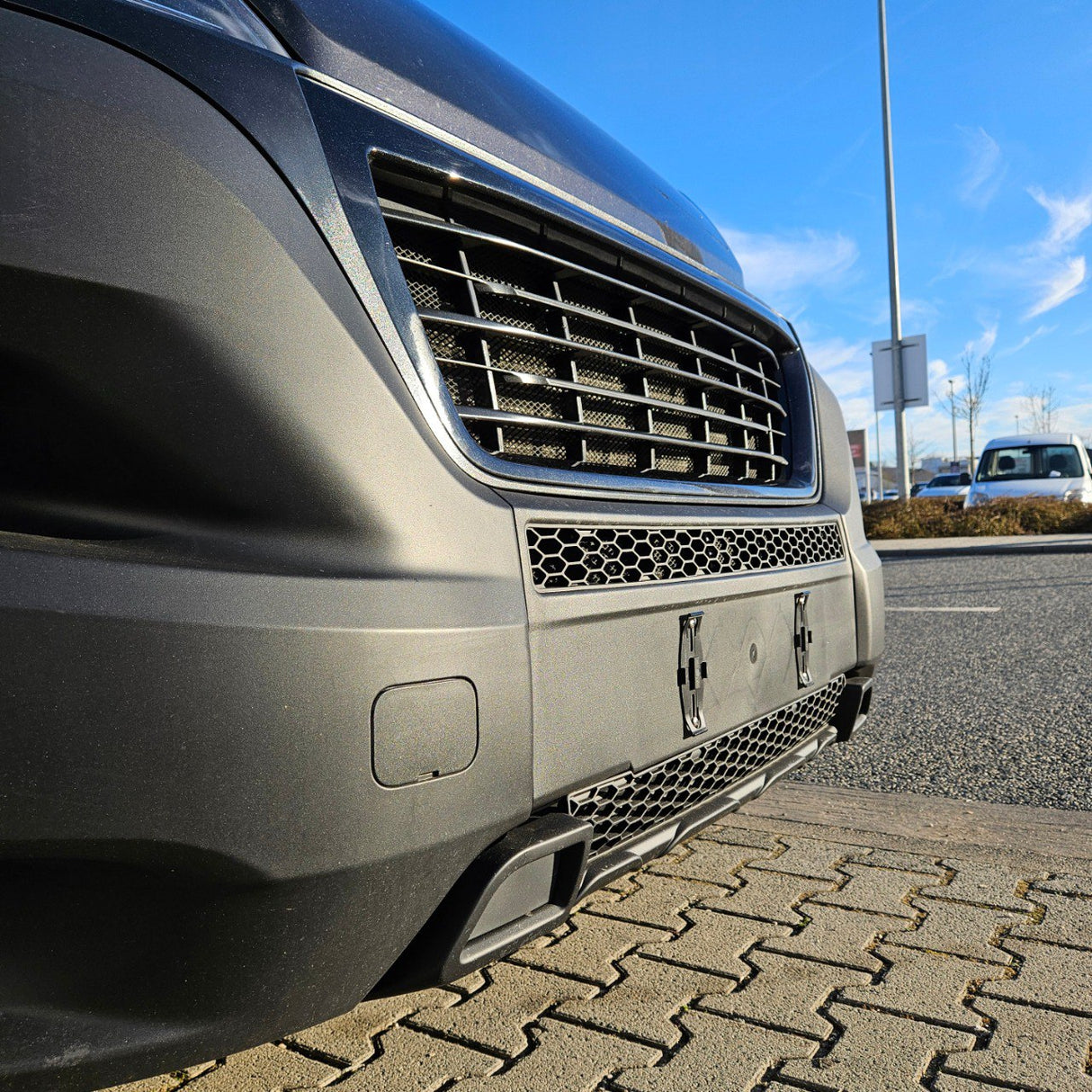 For Citroen Jumper Bumper Honeycomb without Parking Sensors - Matte Black