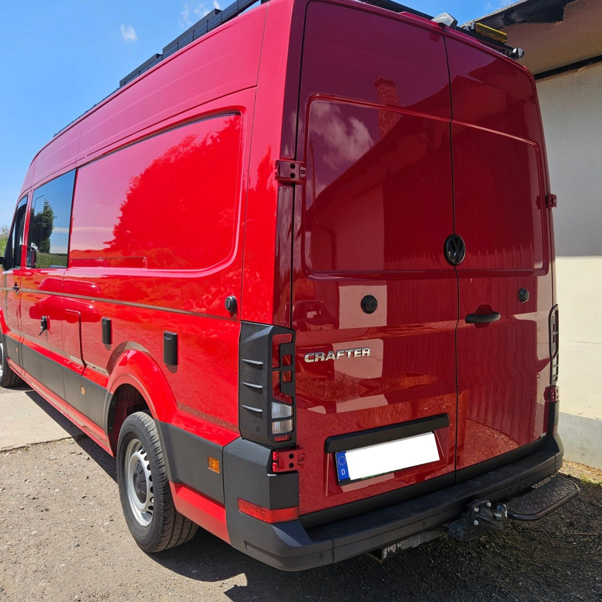 For MAN TGE Rear Light Guards - Matte Black Protection (2018+)