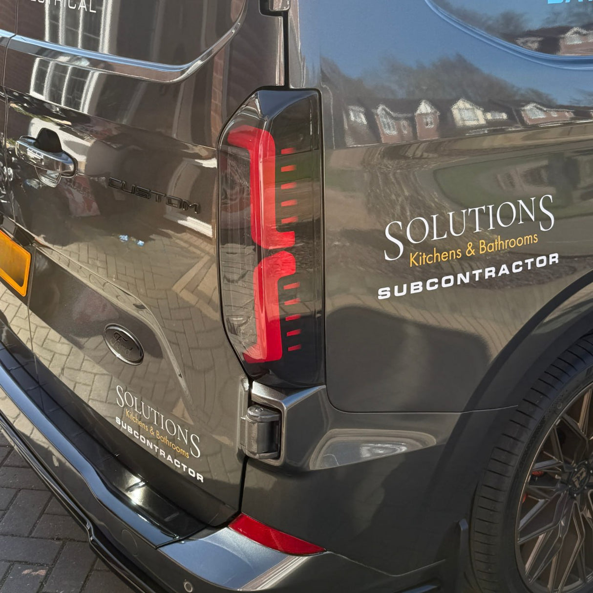 For New Transit Custom 2024–2026 Van-X Full LED Rear Lights Taillights – Smoked Lenses Upgrade