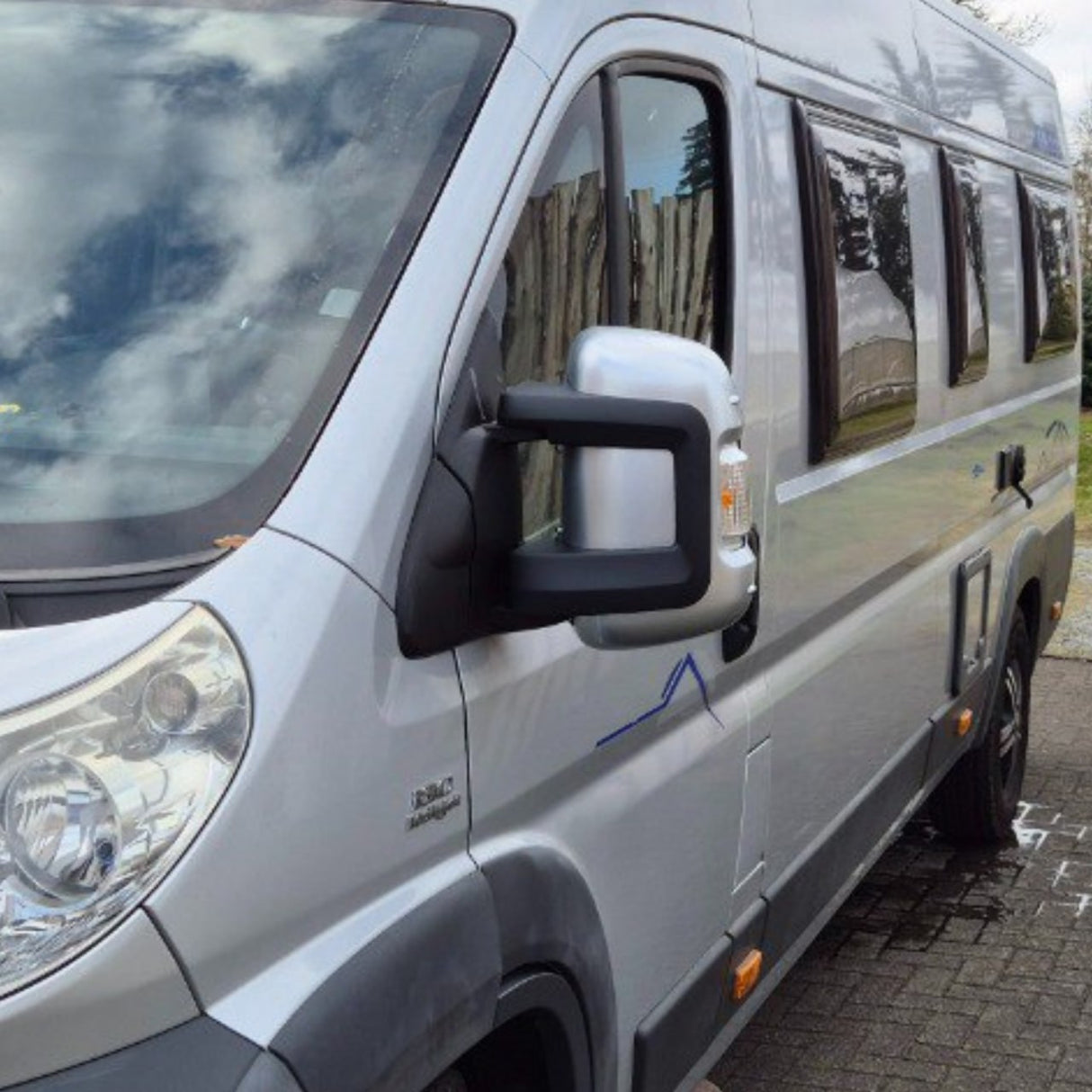 For Fiat Ducato/Ram ProMaster (2007-2024) Wing Mirror Cap/Covers (Set of 2) - Silver | Van-X