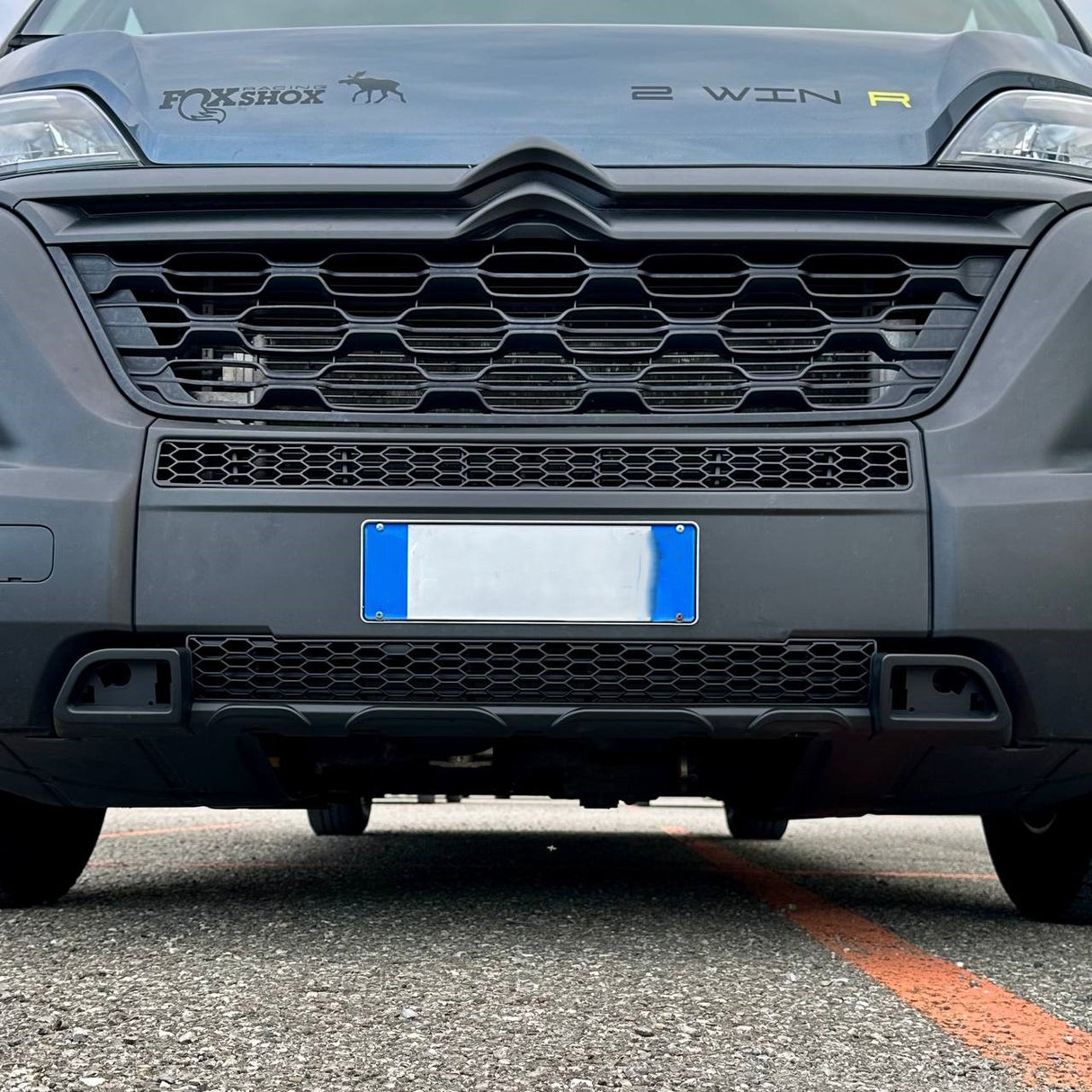 For Citroen Jumper Front Honeycomb Bumper Grille Bundle 2pcs - Matte Black | Van-X