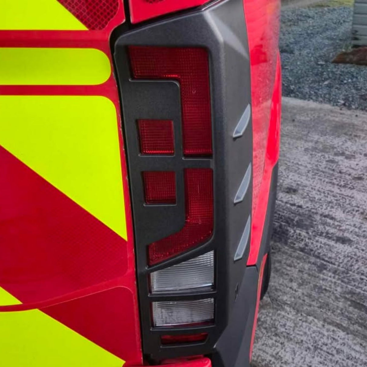 For VW Crafter Rear Light Guards - Hammerite Ultimate Matte Black (2018 Onwards)