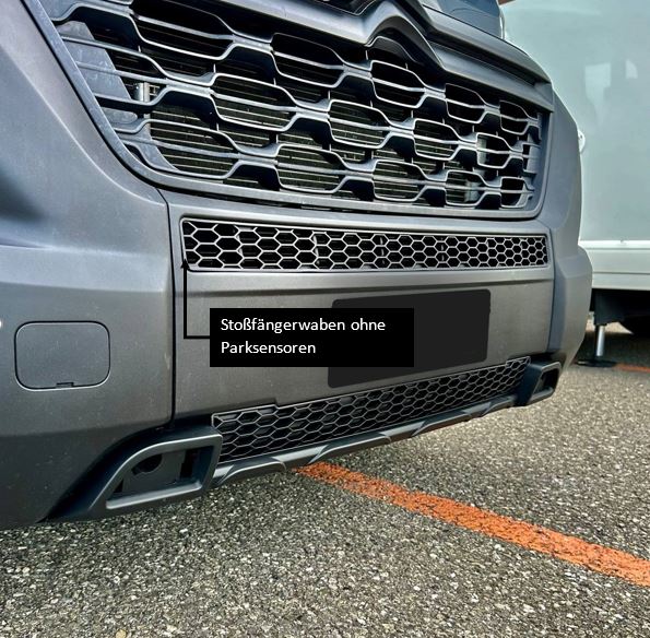 For Citroen Jumper Bumper Honeycomb without Parking Sensors - Matte Black