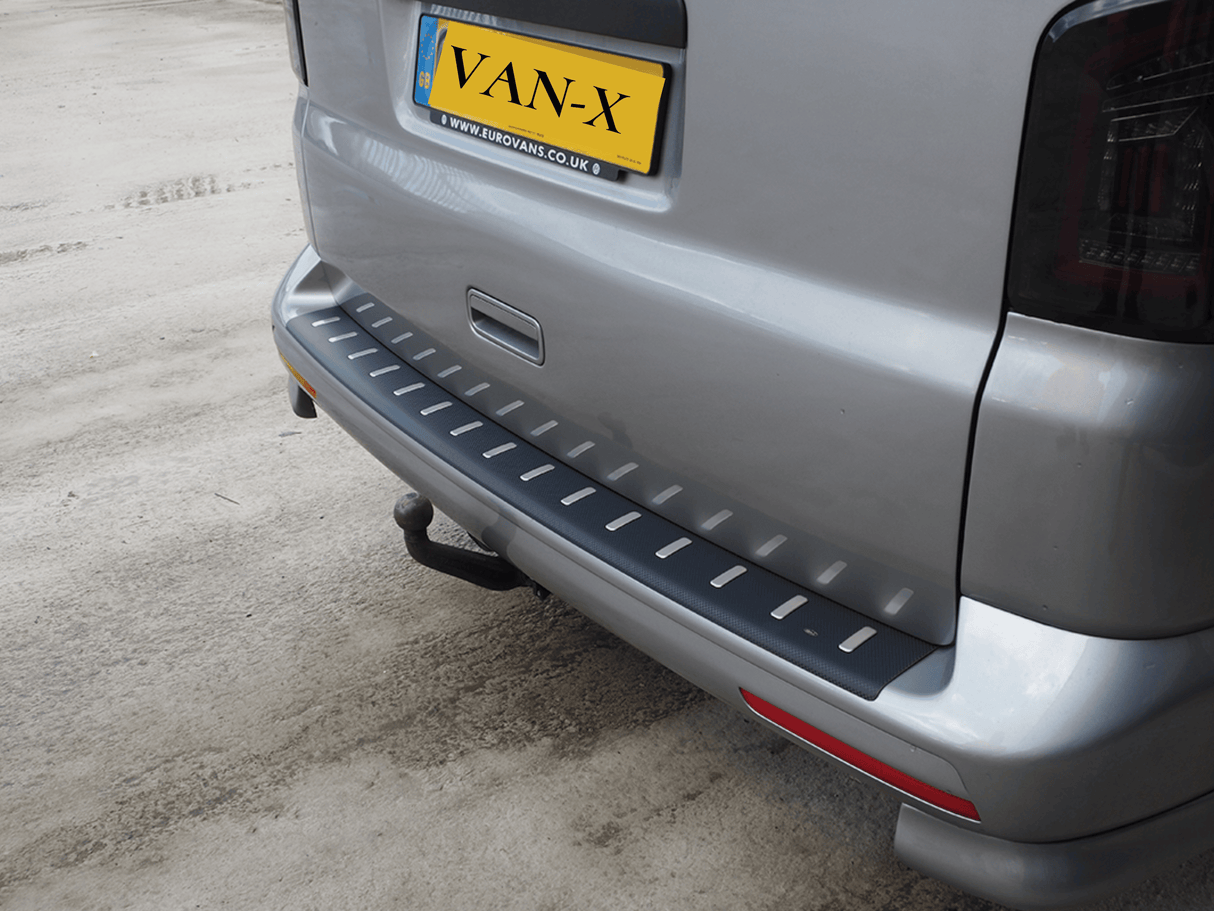 Protecteur de pare-chocs arrière pour VW T6 Barndoor UNIQUEMENT film en fibre de carbone