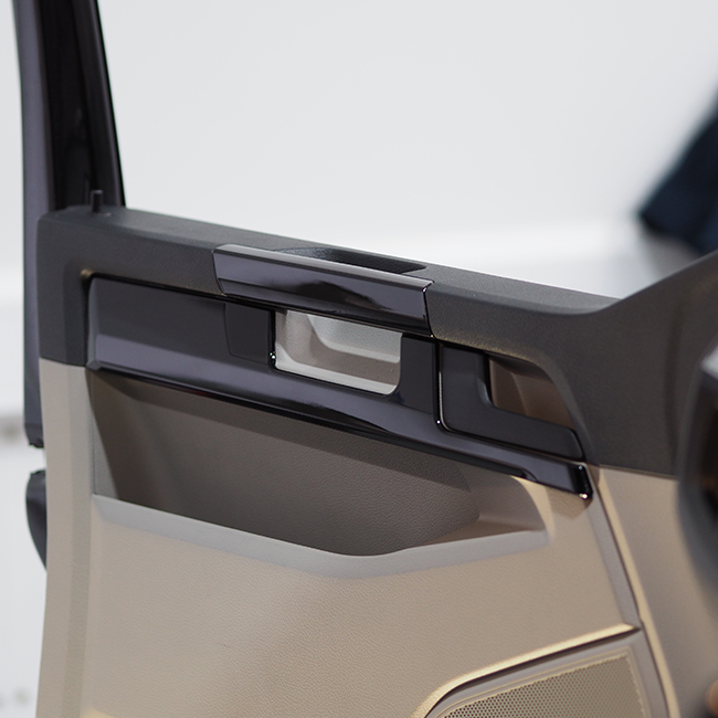 VW Transporter T6 Molduras Inferiores do Painel de Instrumentos Comfort Dash, Pintadas em Preto Brilhante e Prontas para Instalar (Conjunto de 6 Peças)