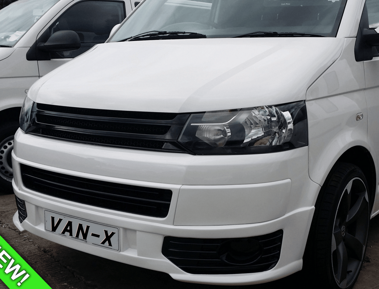Pour Volkswagen T5.1 Calandre avant sans badge  Finition noir piano brillant | Van-X