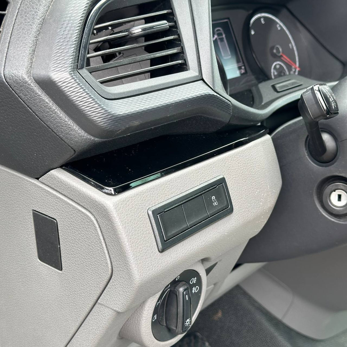 For VW T6.1 Transporter Dashboard Upgrade Van-X – Premium 4-Piece Gloss Black Lower Dash Trim & Door Card Set