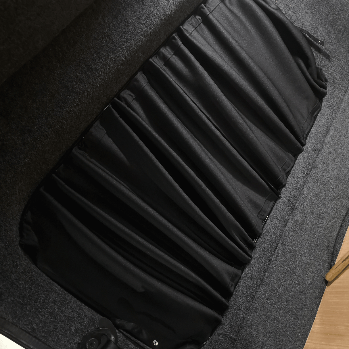 For VW Caddy Van Conversion Premium Curtains Van-X - Black/Black