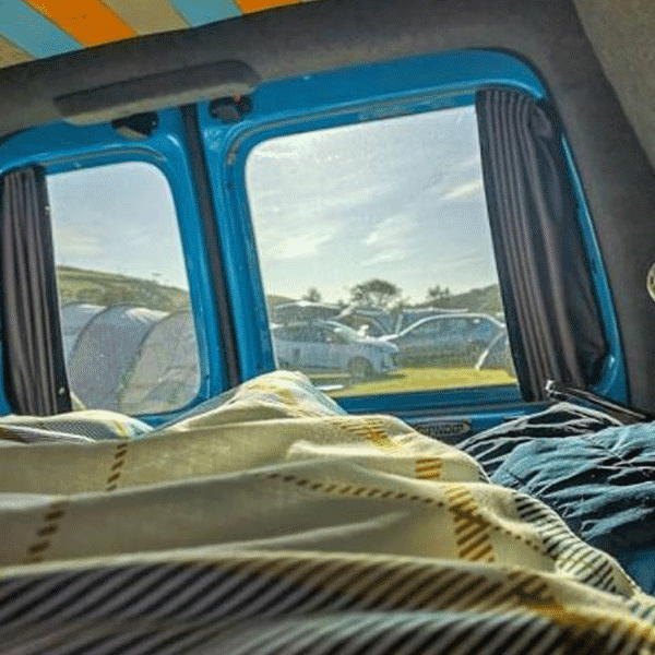 For VW Caddy Van Conversion Premium Curtains Van-X - Black/Grey