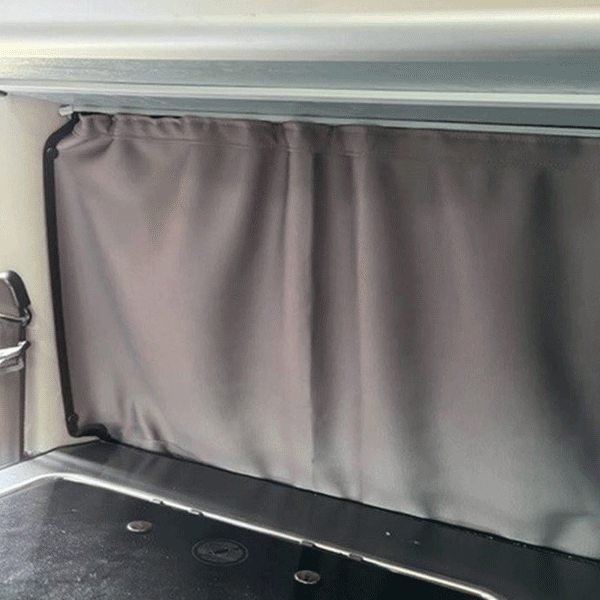 For VW Caddy Van Conversion Premium Curtains Van-X - Black/Grey