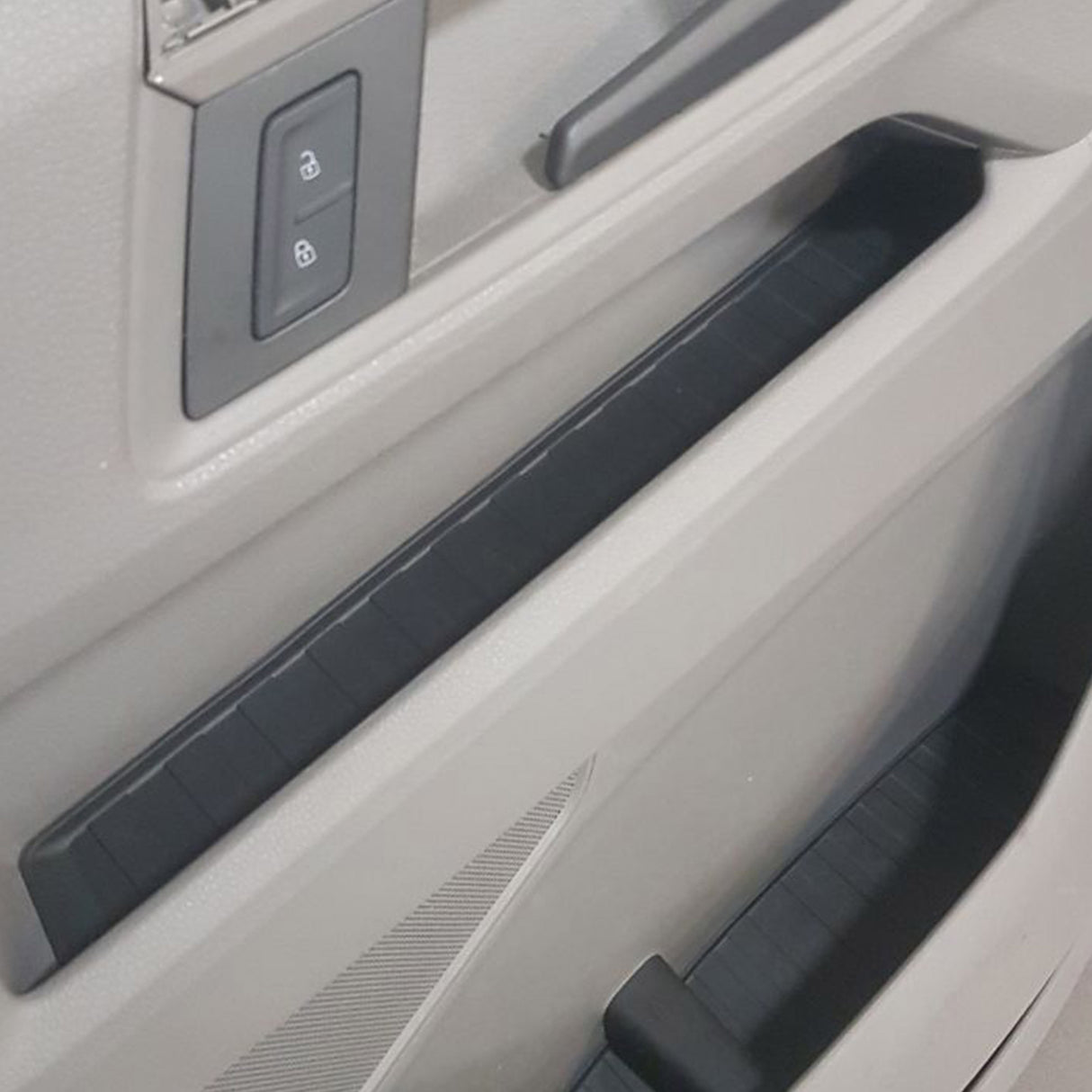 For VW Crafter New Shape Rubber Door Liner Pocket Inserts Black