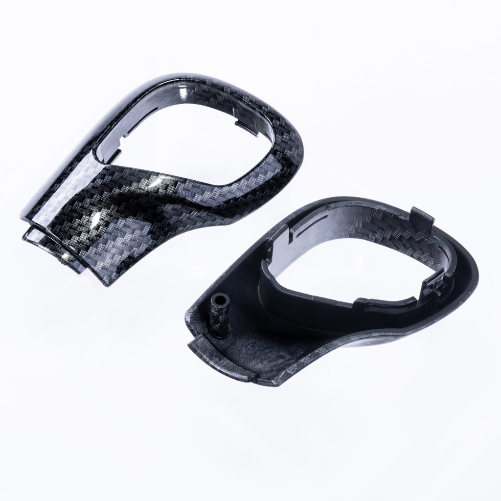 Voor VW T6.1 Transporter Auto DSG pookknop stylingdoppen - Carbon geverfde afdekkingen, klaar om upgrade te monteren