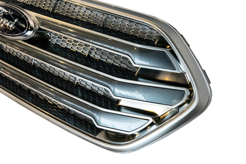 Ford Transit Custom Front Grille OEM Style New Shape (Matte Chrome Base)