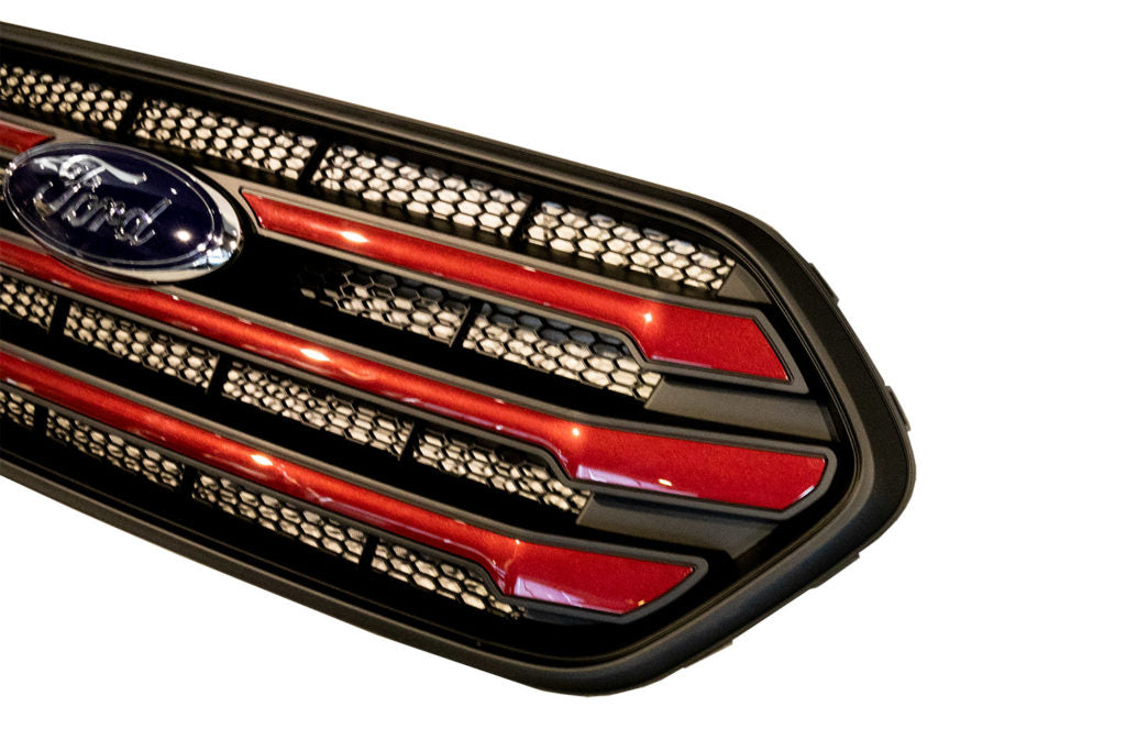 Ford Transit Custom Front Grille OEM Style New Shape (Gloss Black Base)