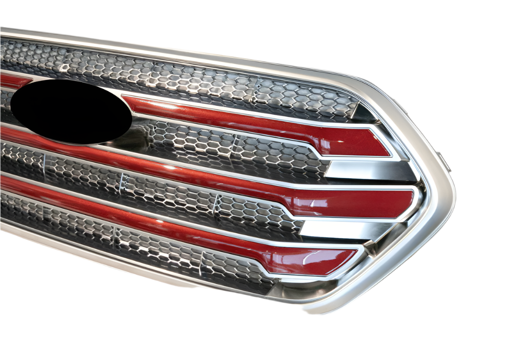 Ford Transit Custom Front Grille OEM Style New Shape (Matte Chrome Base)
