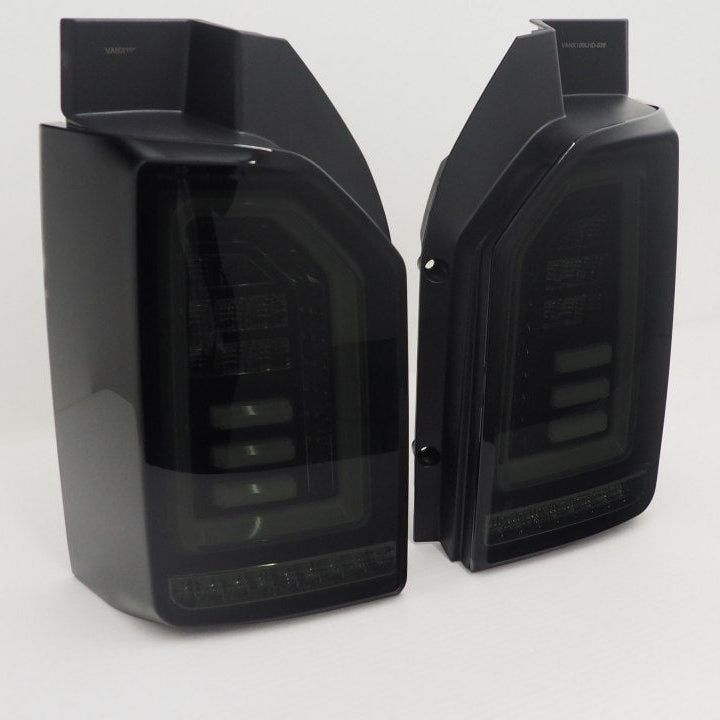 For VW T6 Smoked Tailgate LHD White-Bars European Left Hand Drive Van only Sequential Indicator